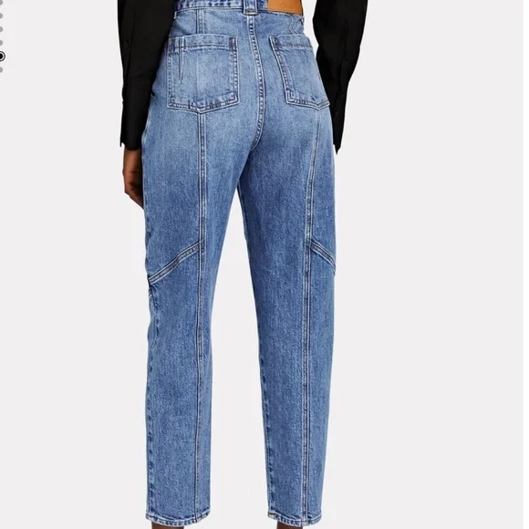 Derek Lam 10 Crosby Alexa High-Rise Tapered Denim Jeans Grey/Black Size 2 EUC - Picture 8 of 8